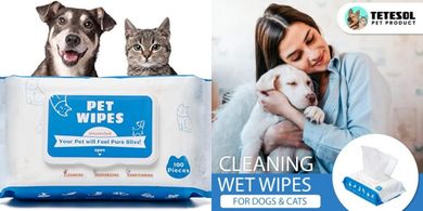 Unscented, pH-balanced dog & cat wipes (100 count) for grooming and cleaning.