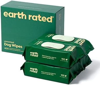 Earth Rated Hypoallergenic Pet Wipes: Unscented, 400-count