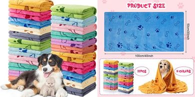 Tatuo Microfiber Dog & Cat Drying Towels (22 Pack)
