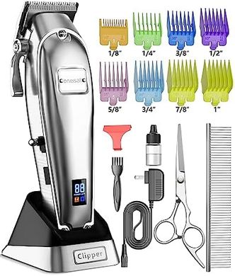 Oneisall Cordless Dog Clippers: Powerful, Quiet, Stainless Steel, 2-Speed