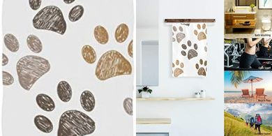 Personalized Cotton Dog Paw Hand Towels (30x15"): Absorbent & Decor
