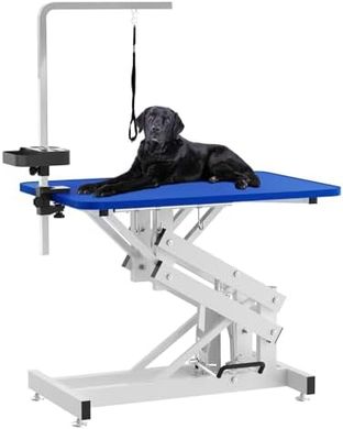ROOMTEC 43" Hydraulic Pet Grooming Table with Armrests & Accessories (330 lbs)